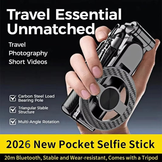 4-In-1 Magnetic Selfie Stick Bluetooth Remote