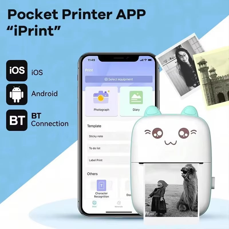 58Mm Mini Portable Thermal Photo Printer