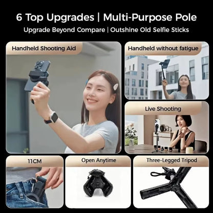4-In-1 Magnetic Selfie Stick Bluetooth Remote